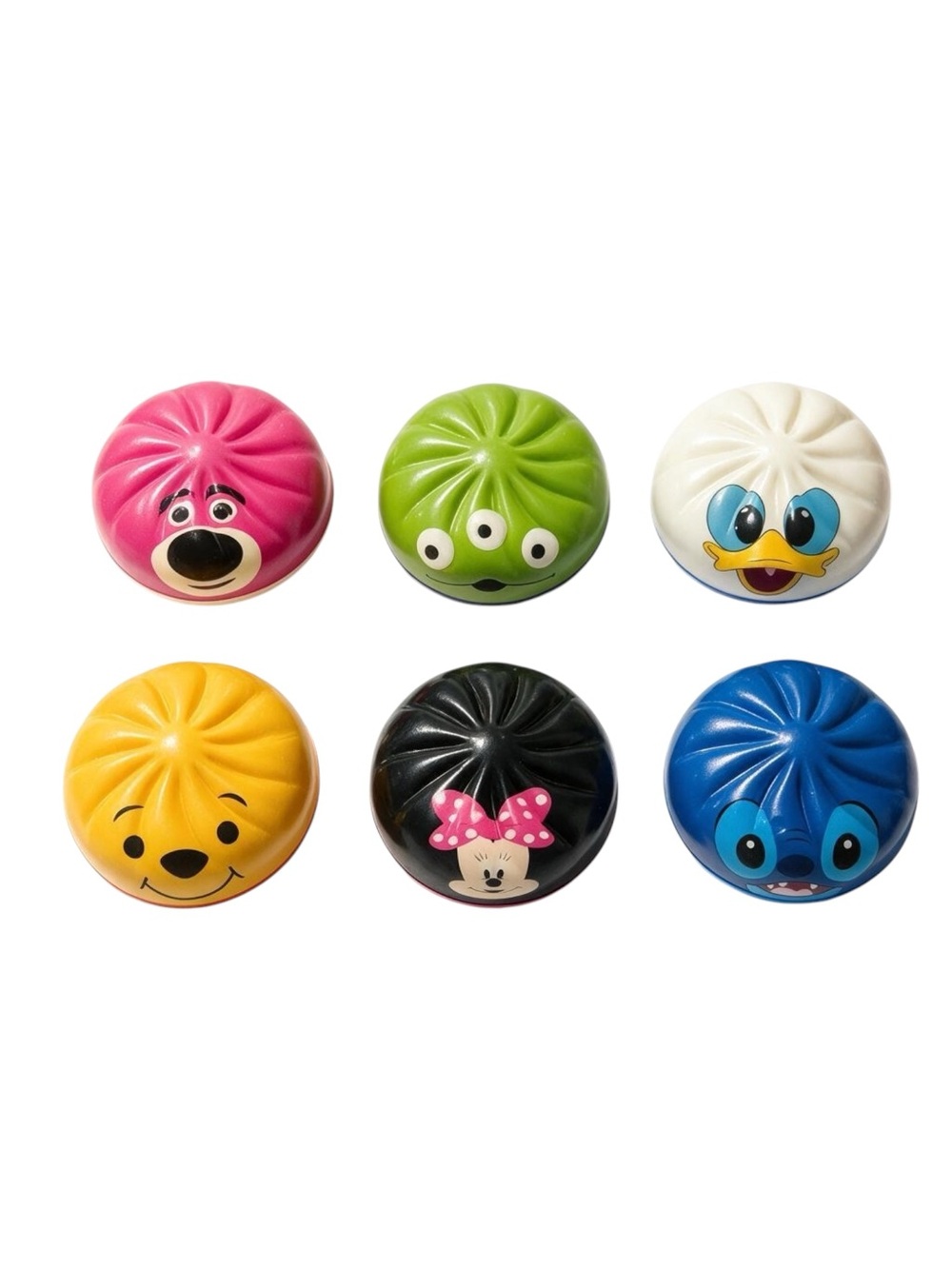 Disney Mini Pop Character Set - Pink, Green, White, Yellow, Black, Blue